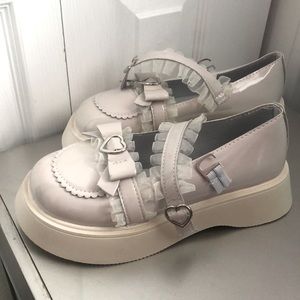 coquette kawaii platform mary janes lightly used